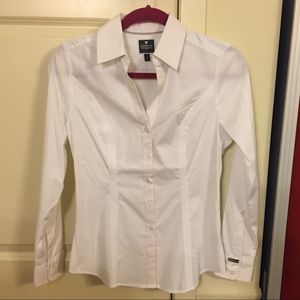 Express-The Essential Shirt in White NWOT